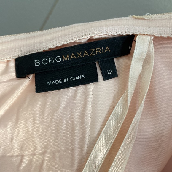 BCBG Max Azria Rosette Cocktail Dress in Blush size 12 - Picture 8 of 13
